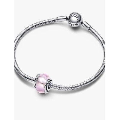 PANDORA CHARM VERRE DE MURANO ROSE ENCERCLÉ