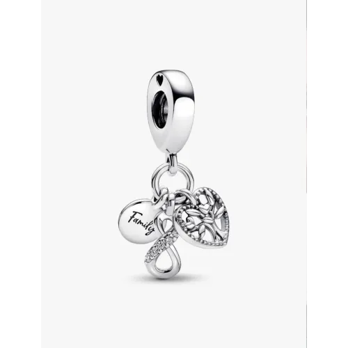 Photo présentant l’intégralité de la Charm Verre De Murano Rose Encerclé