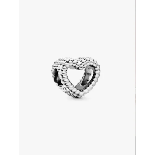 PANDORA CHARM COEUR OUVERT PERLÉ ARGENT MASSIF