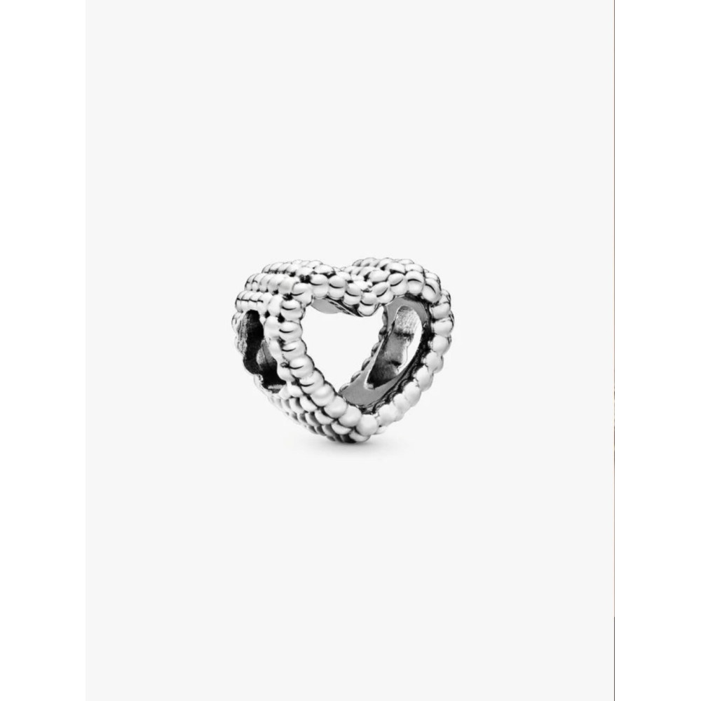 PANDORA CHARM COEUR OUVERT PERLÉ ARGENT MASSIF