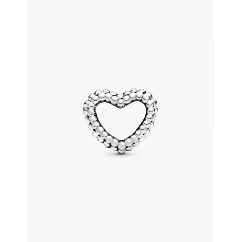 PANDORA CHARM COEUR OUVERT PERLÉ ARGENT MASSIF