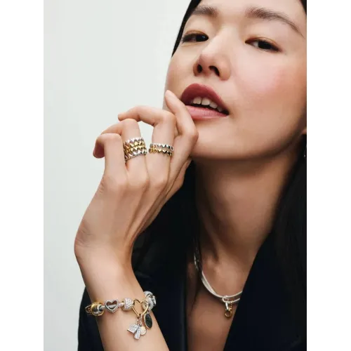 PANDORA CHARM COEUR OUVERT PERLÉ ARGENT MASSIF