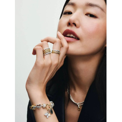 PANDORA CHARM COEUR OUVERT PERLÉ ARGENT MASSIF