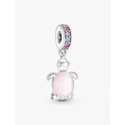 PANDORA CHARM PENDANT TORTUE DE MER ROSE EN VERRE DE MURANO