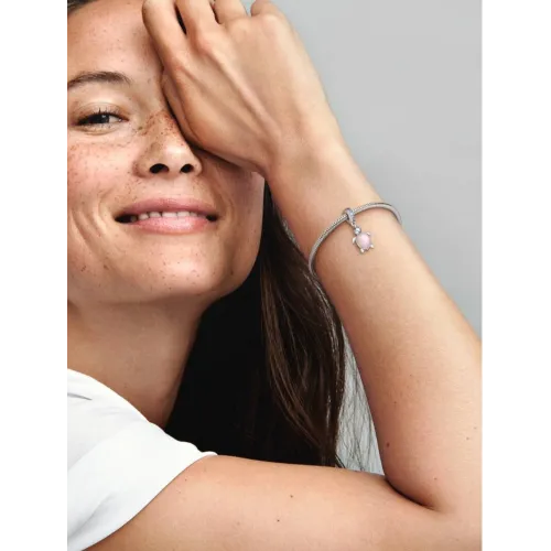 PANDORA CHARM PENDANT TORTUE DE MER ROSE EN VERRE DE MURANO