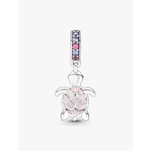 PANDORA CHARM PENDANT TORTUE DE MER ROSE EN VERRE DE MURANO