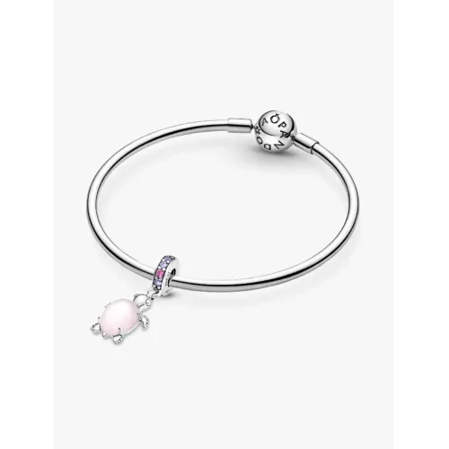 PANDORA CHARM PENDANT TORTUE DE MER ROSE EN VERRE DE MURANO