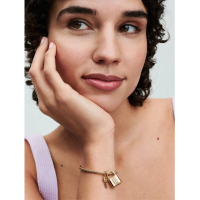 PANDORA CHARM PENDANT CADENAS & CLÉ MÉTAL DORÉ À L’OR 14 CARATS