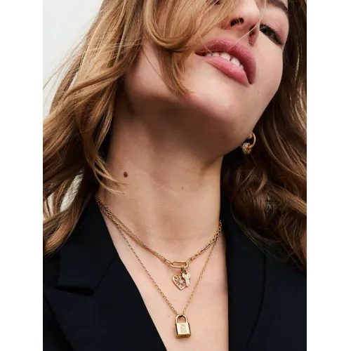 PANDORA CHARM PENDANT CADENAS & CLÉ MÉTAL DORÉ À L’OR 14 CARATS