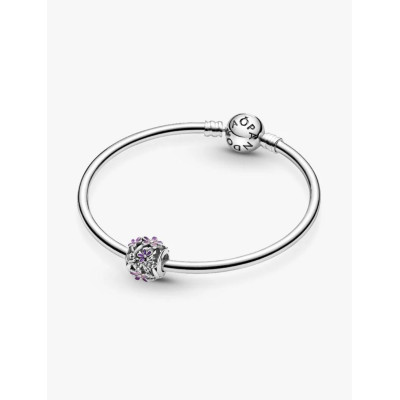 PANDORA CHARM MARGUERITE VIOLETTE AJOURÉ ARGENT MASSIF
