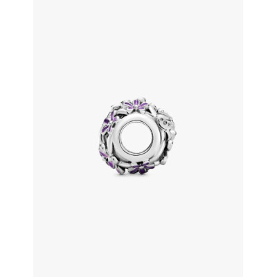 PANDORA CHARM MARGUERITE VIOLETTE AJOURÉ ARGENT MASSIF