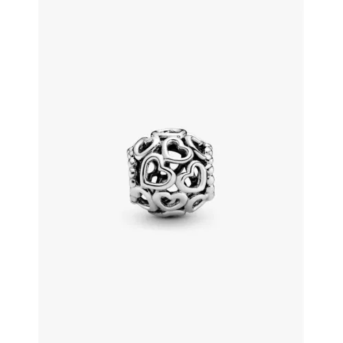 PANDORA CHARM PARSEMÉ DE COEURS ARGENT MASSIF