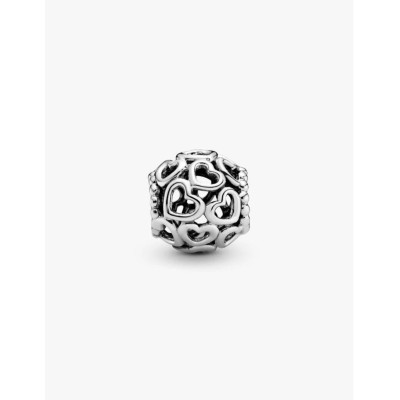 PANDORA CHARM PARSEMÉ DE COEURS ARGENT MASSIF