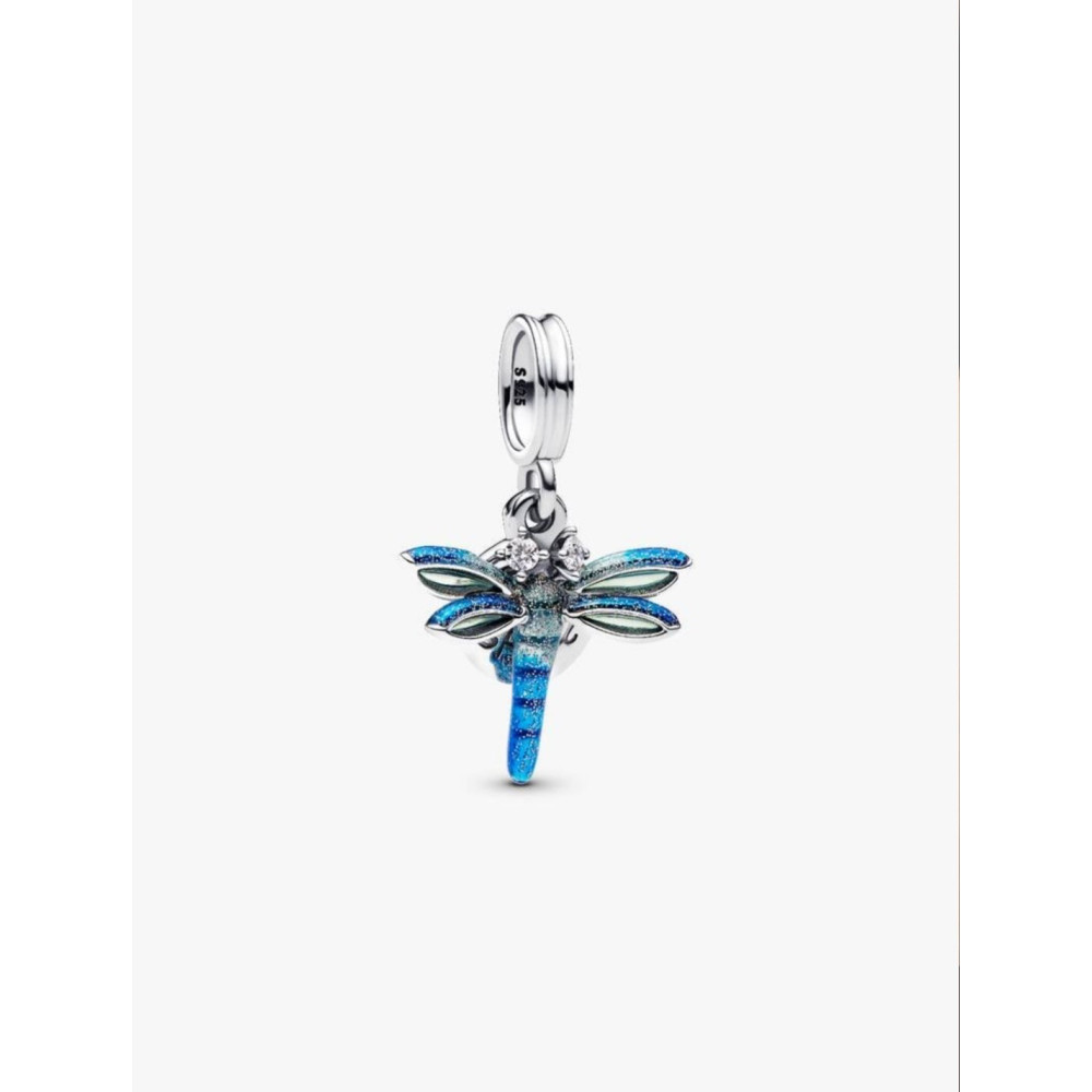 PANDORA CHARM PENDANT DOUBLE LIBELLULE ARGENT MASSIF