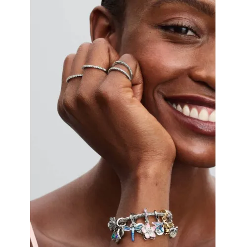 PANDORA CHARM PENDANT DOUBLE LIBELLULE ARGENT MASSIF