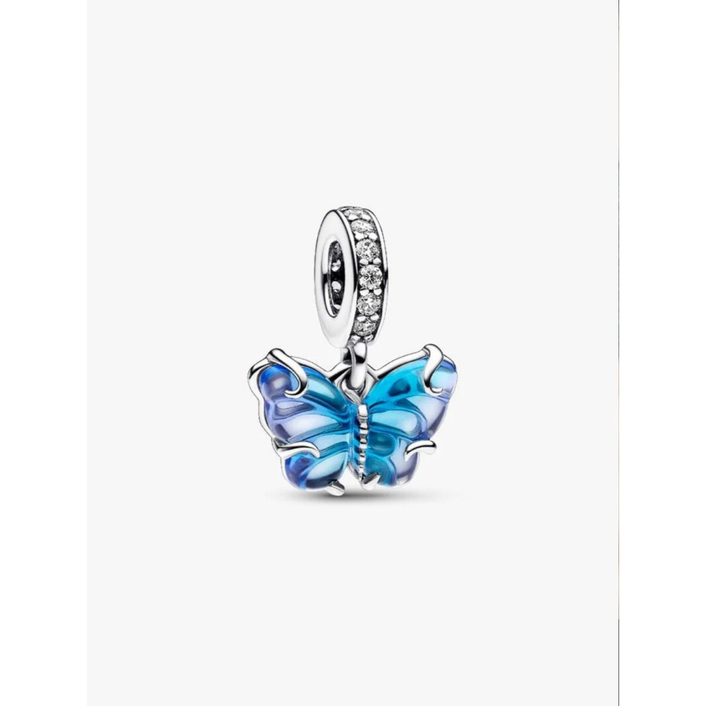 Photo présentant l’intégralité de la Charm Pendant Double Libellule Argent Massif