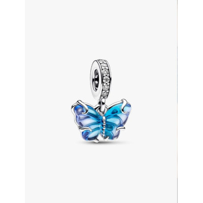 Photo présentant l’intégralité de la Charm Pendant Double Libellule Argent Massif