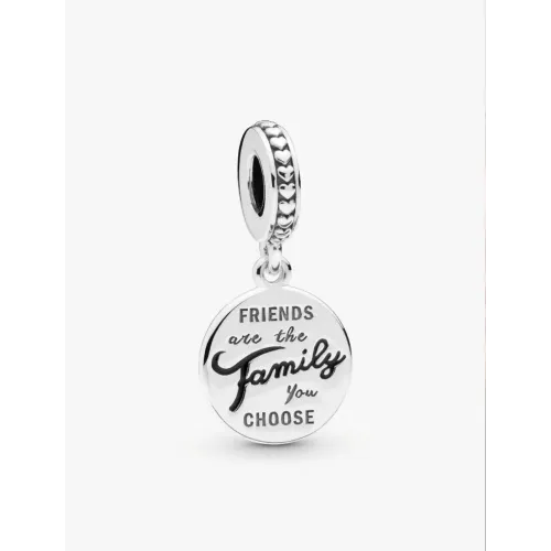 PANDORA CHARM PENDANT FAMILLE DE COEUR EN ARGENT MASSIF