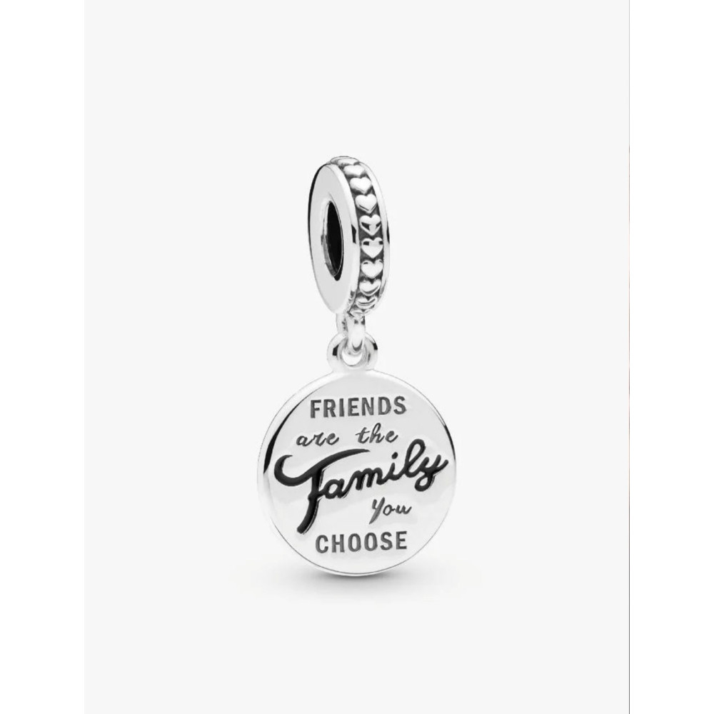 PANDORA CHARM PENDANT FAMILLE DE COEUR EN ARGENT MASSIF