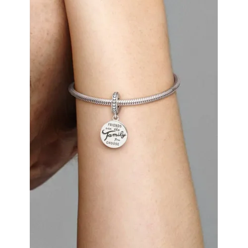 PANDORA CHARM PENDANT FAMILLE DE COEUR EN ARGENT MASSIF