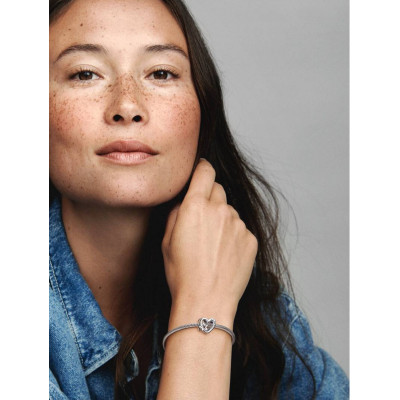 PANDORA CHARM AJOURÉ FAMILLE COEUR ET ÉTOILE ARGENT MASSIF