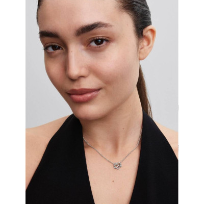 PANDORA COLLIER CŒUR INFINI SCINTILLANT ARGENT MASSIF