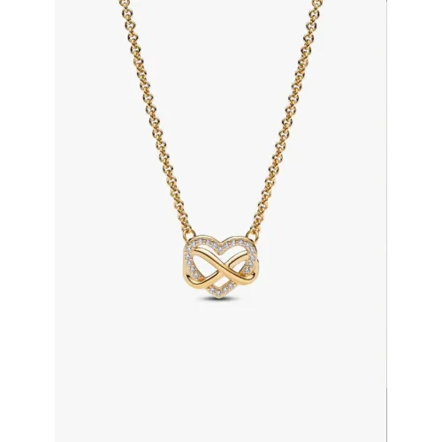 PANDORA COLLIER CŒUR INFINI SCINTILLANT