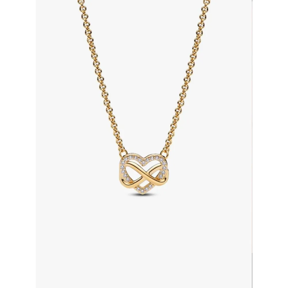 PANDORA COLLIER CŒUR INFINI SCINTILLANT