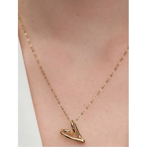 PANDORA COLLIER À PENDENTIF CŒUR DE FORME ORGANIQUE