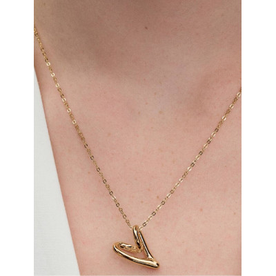 PANDORA COLLIER À PENDENTIF CŒUR DE FORME ORGANIQUE