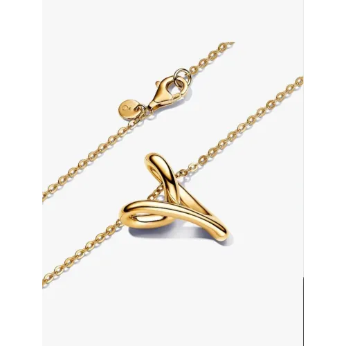 PANDORA COLLIER À PENDENTIF CŒUR DE FORME ORGANIQUE