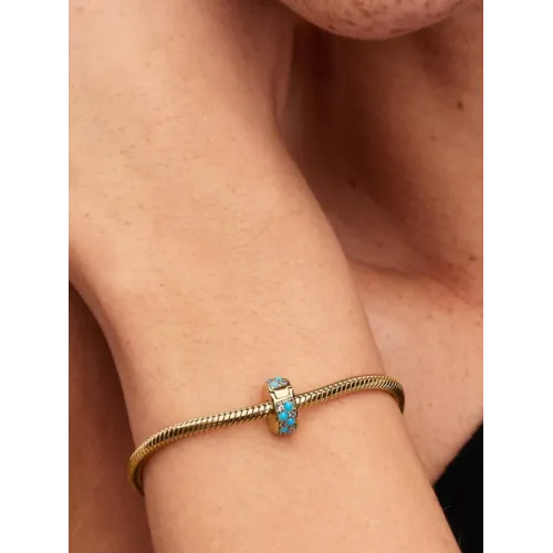 PANDORA CHARM CLIP BLEU AZUR