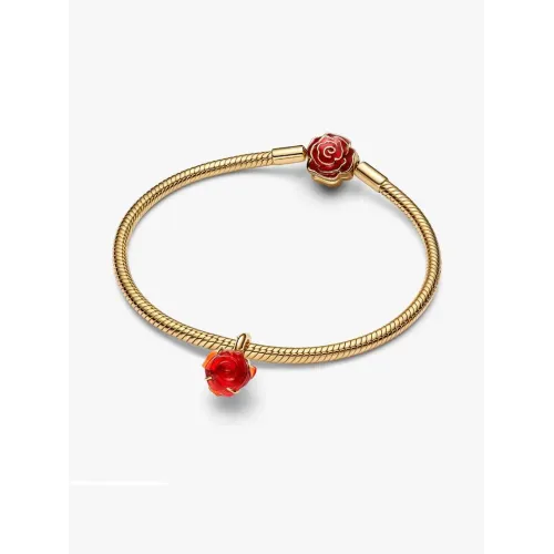 Photo présentant l’intégralité de la Charm Pendant Disney La Belle et La Bête Rose Enchantée