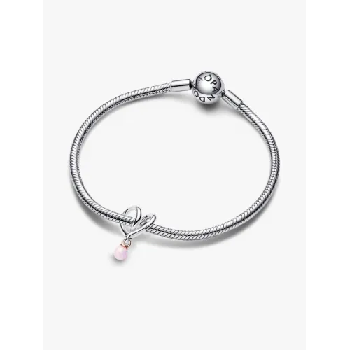 PANDORA CHARM CŒUR ENVELOPPANT BICOLORE