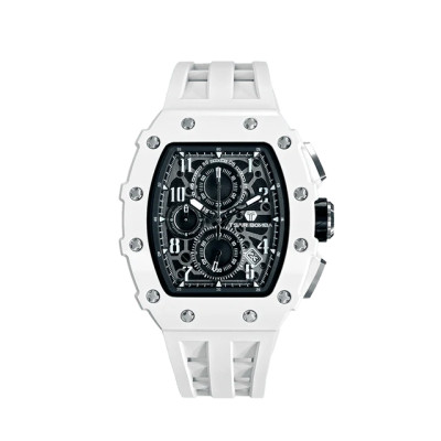 Image capturant l’ensemble de la Tsar Bomba Elemental Bioceramic Date Elemental Blanc