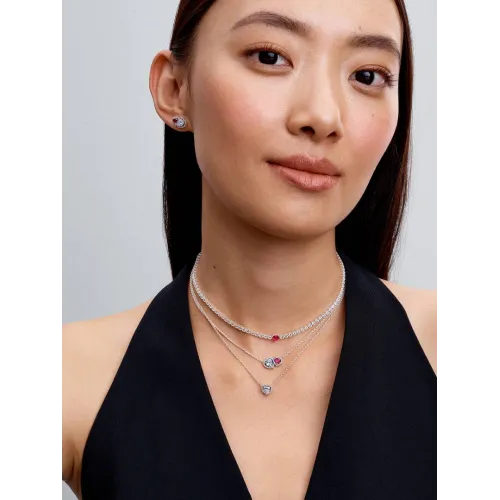 PANDORA COLLIER COEUR HALO RAYONNANT