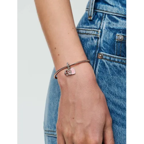 PANDORA CHARM PENDANT COEUR INFINI SCINTILLANT ARGENT MASSIF, MÉTAL DORÉ À L’OR ROSE 14 CARATS