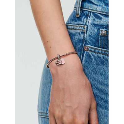 PANDORA CHARM PENDANT COEUR INFINI SCINTILLANT ARGENT MASSIF, MÉTAL DORÉ À L’OR ROSE 14 CARATS