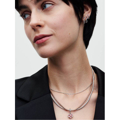 PANDORA CHARM PENDANT COEUR INFINI SCINTILLANT ARGENT MASSIF, MÉTAL DORÉ À L’OR ROSE 14 CARATS