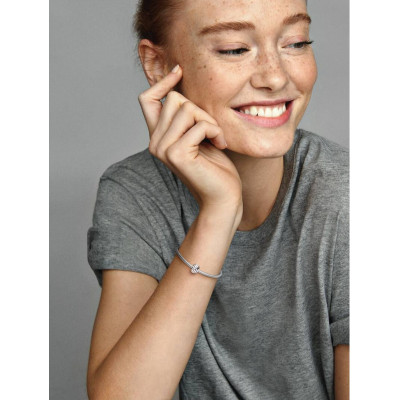 PANDORA CHARM CLIP À PLUMES ARGENT MASSIF