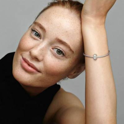 PANDORA CHARM CLIP PAVÉ DOUBLE RANG ARGENT MASSIF