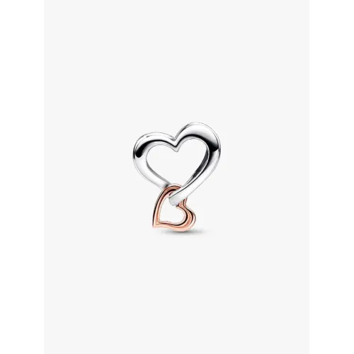 PANDORA CHARM COEUR INFINI AJOURÉ BICOLORE