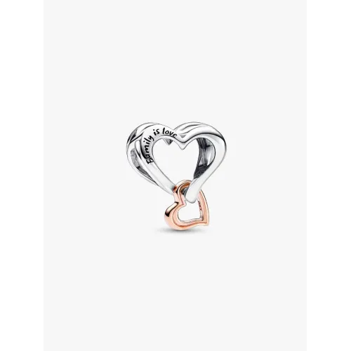 PANDORA CHARM COEUR INFINI AJOURÉ BICOLORE