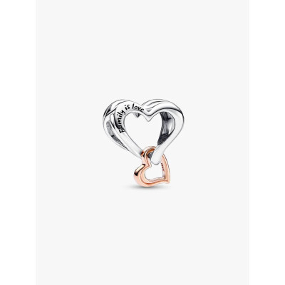 PANDORA CHARM COEUR INFINI AJOURÉ BICOLORE