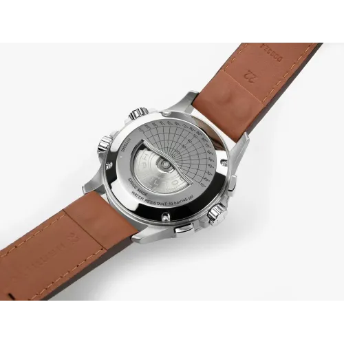 Photo montrant l'intégralité de la montre Montre Hamilton Khaki Aviation X‑Wind Auto Chrono Bracelet Cuir Marron