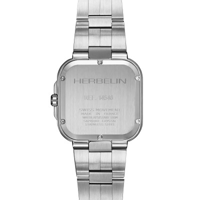 Vue de dos de Montres Herbelin Cap Camarat Square Quartz Bleu & Acier