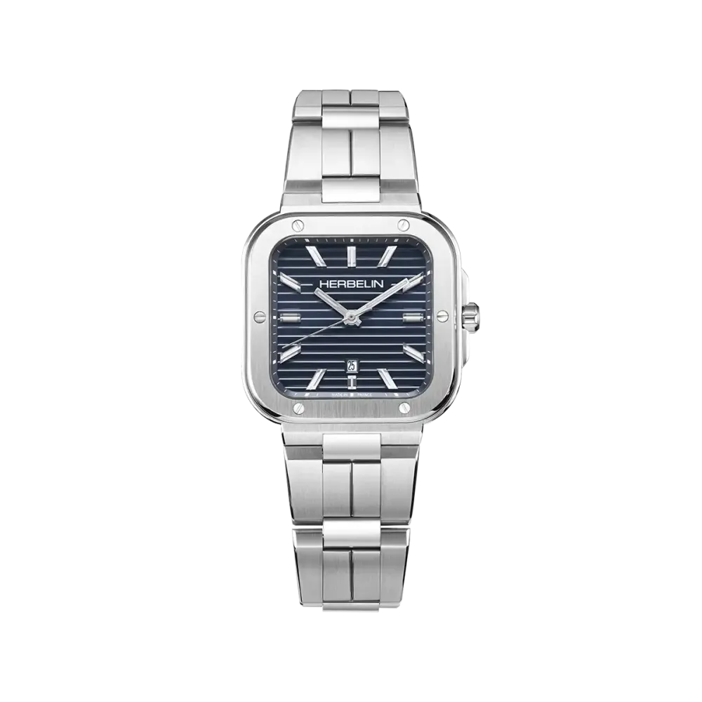 Photo montrant l'intégralité de la montre Montres Herbelin Cap Camarat Square Quartz Bleu & Acier
