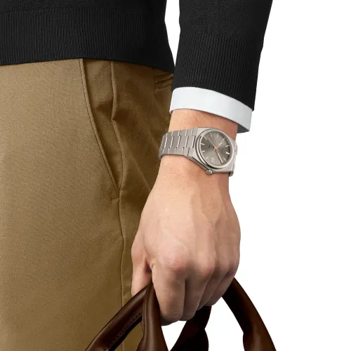 copy of MONTRE TISSOT PRX TITANE 38 MM, CADRAN BLEU, BRACELET MÉTAL ARGENTÉ