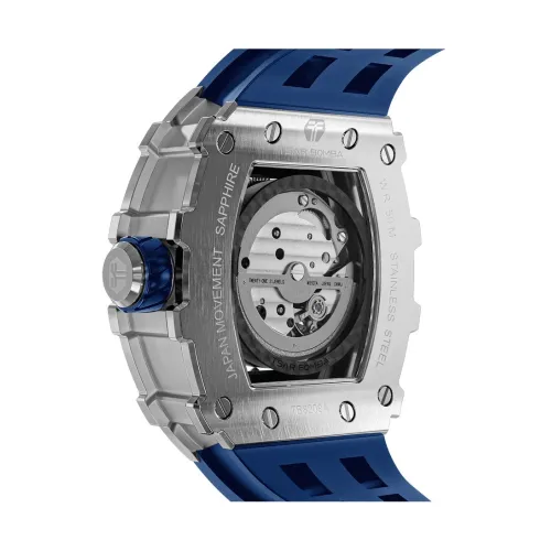 MONTRE TSAR BOMBA AUTOMATIQUE ACIER SILICONE BLEU