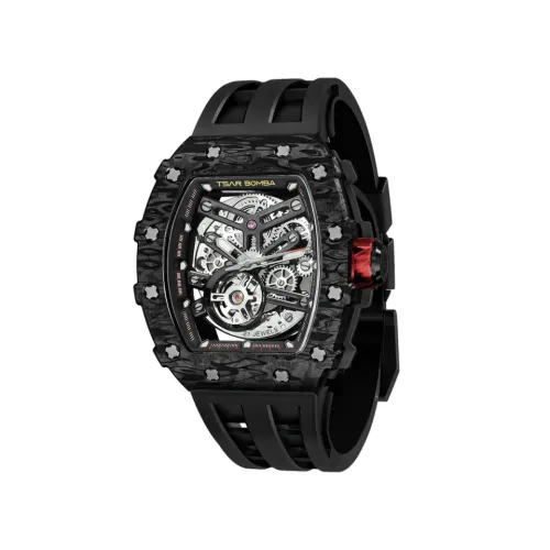 MONTRE TSAR BOMBA AUTOMATIQUE CARBONE NOIR FKM NOIR